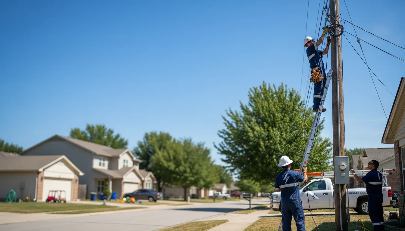 Residential electrician providing installation services in Redford, TX
